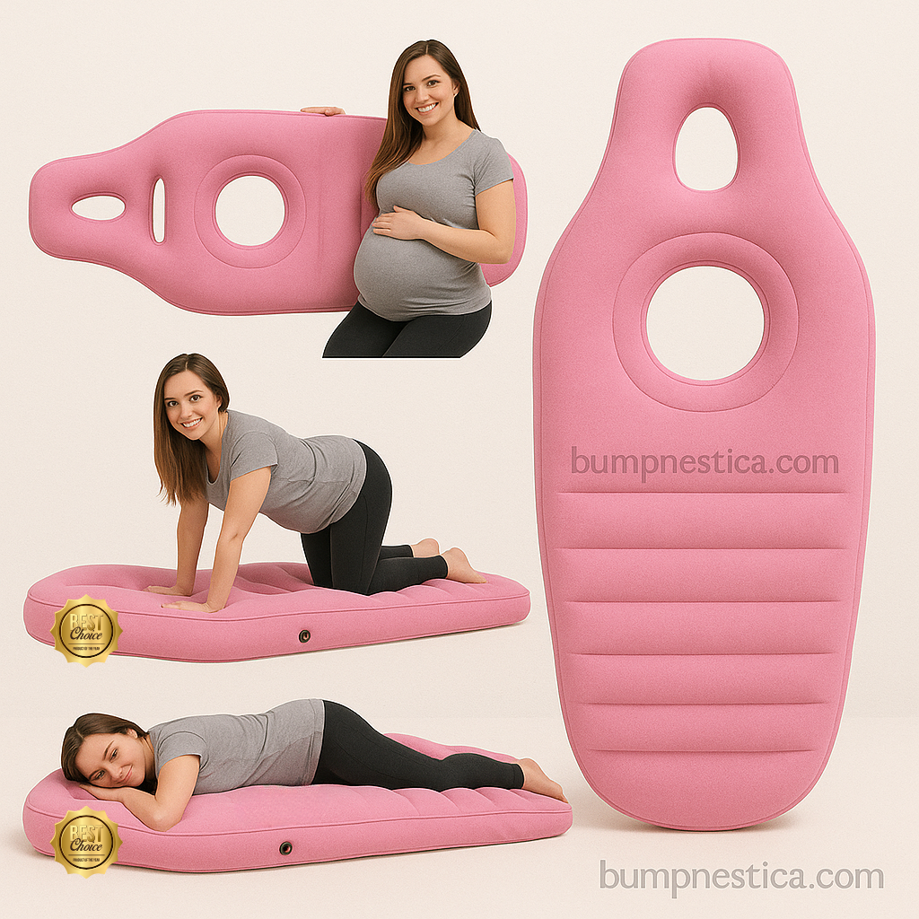 Bumpnestica™ Inflatable mattress, pillow, for pregnant women